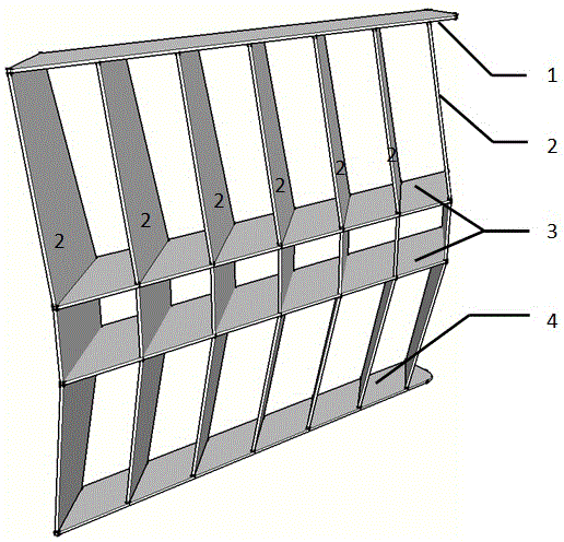 Vertical V-shaped grid screen plate