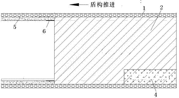 Mining-method tunnel inner shield receiving construction method