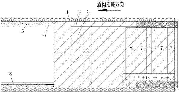 Mining-method tunnel inner shield receiving construction method