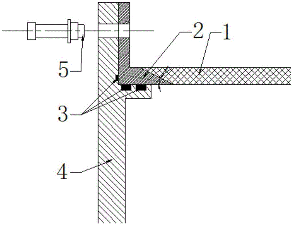 External pressure resistance composite material cylinder body and metal end socket co-curing connecting structure and manufacturing method thereof