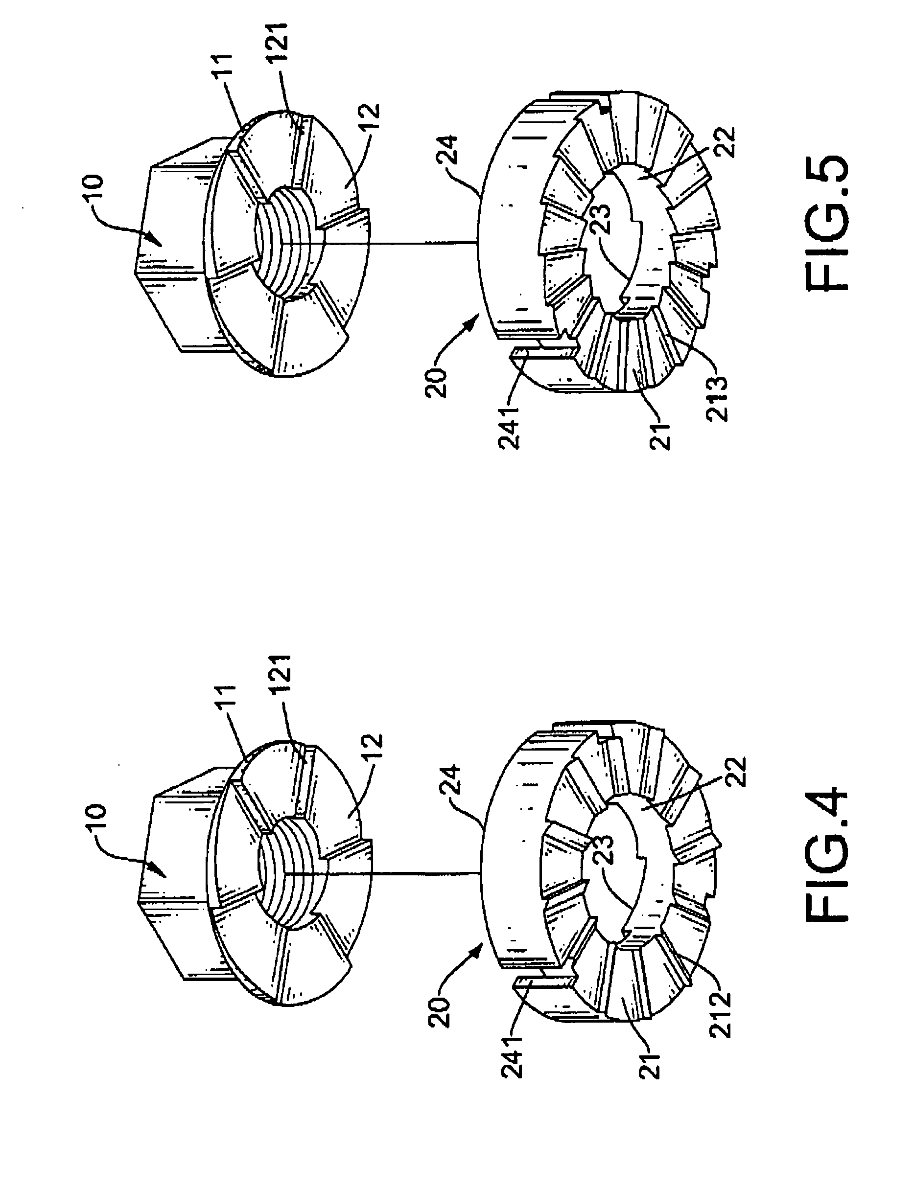 Combination of a nut and a washer