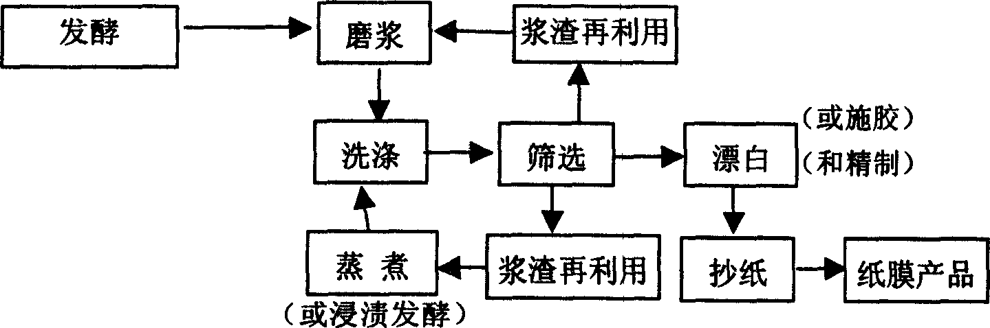 Pulp making process employing straw to make environment-friendly paper film