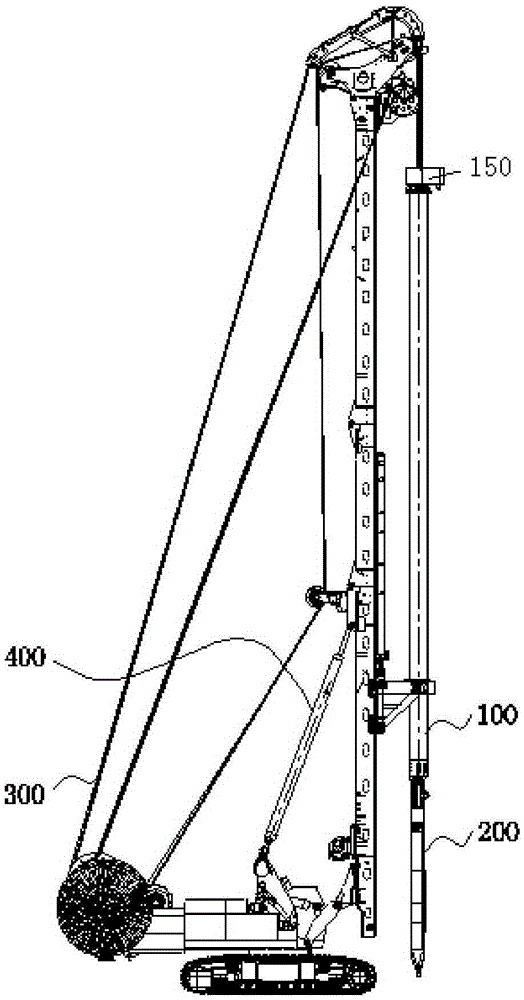 Vibrating stone crushing pile machine and its construction method