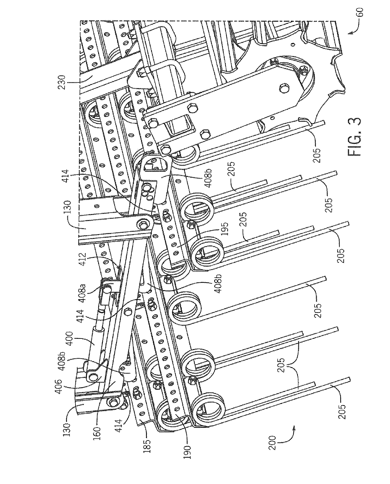 System for equalizing pressure on smoothing tools of a harrow