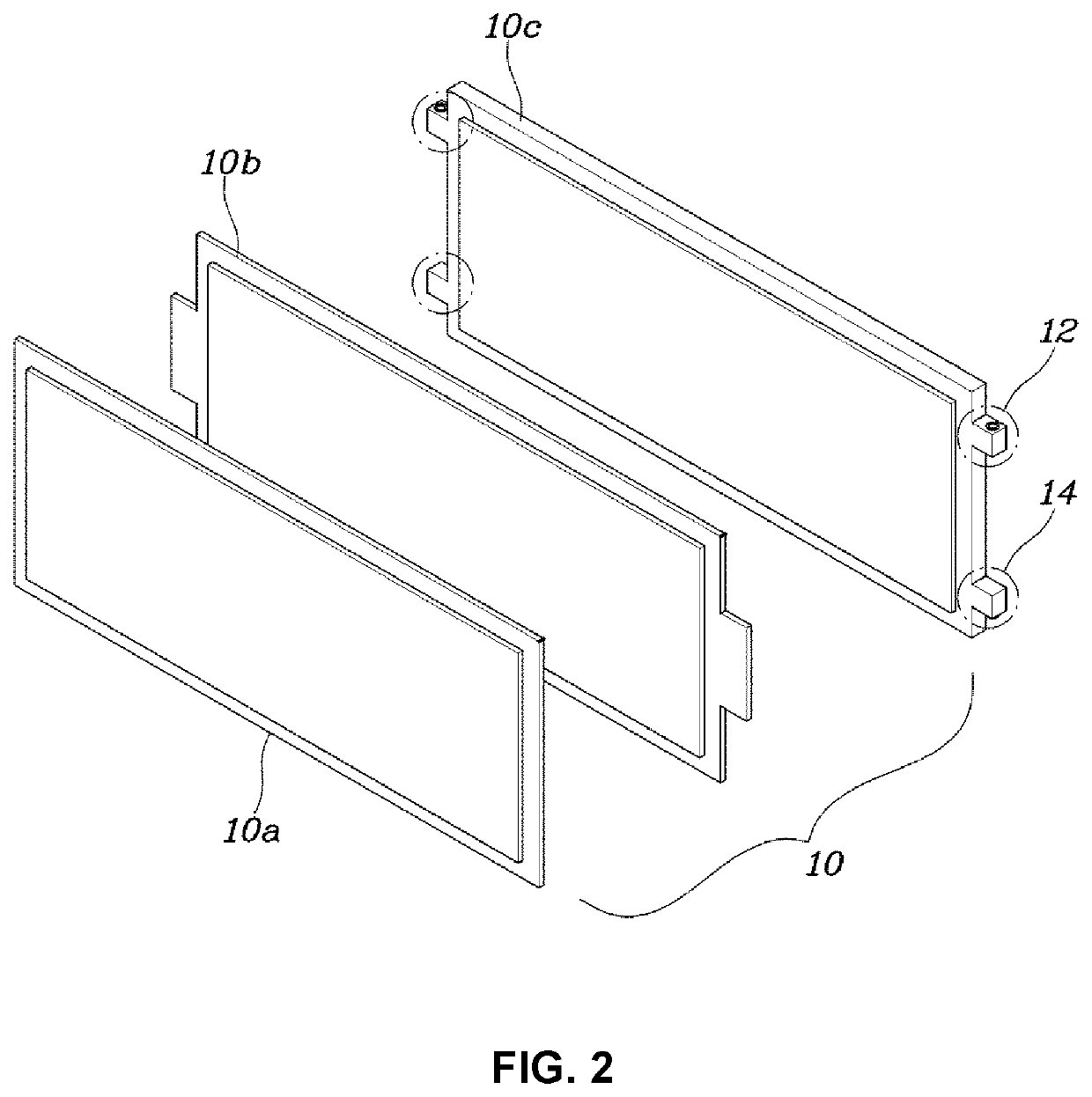 Battery pack structure with support plates