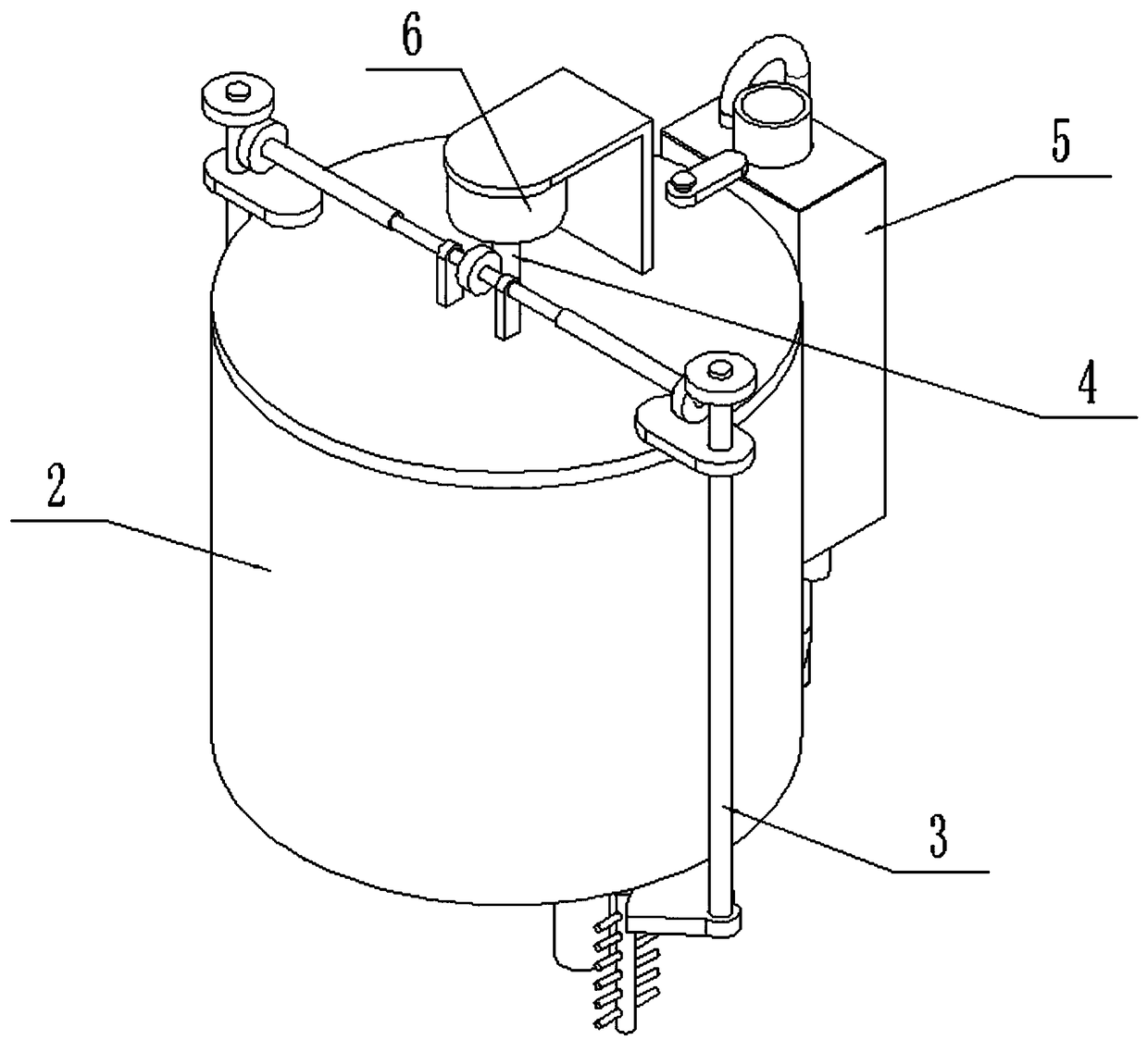 Viscosity reduction treatment tank for oil pumping of oil well