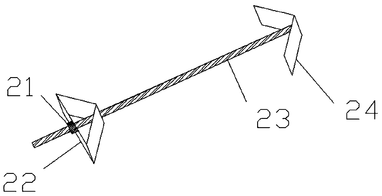 Constructional column slant split bolt and construction method of fixed formwork by using bolt