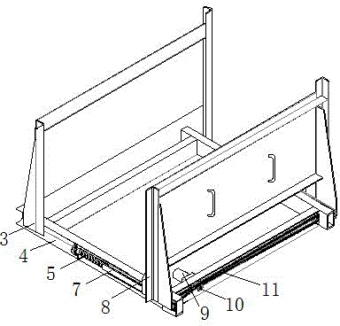 Section dimension adjusting device for hooping box of steel reinforcement framework machine