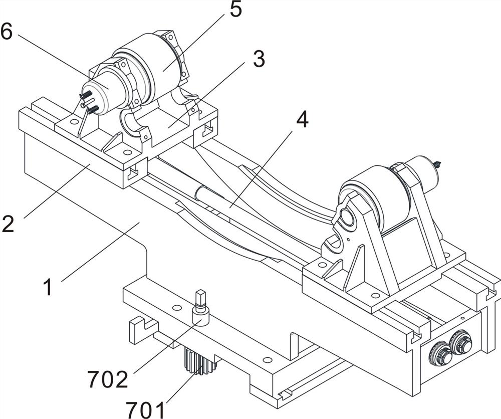 A damping and anti-vibration supporting device for the turning processing of crane cylindrical parts