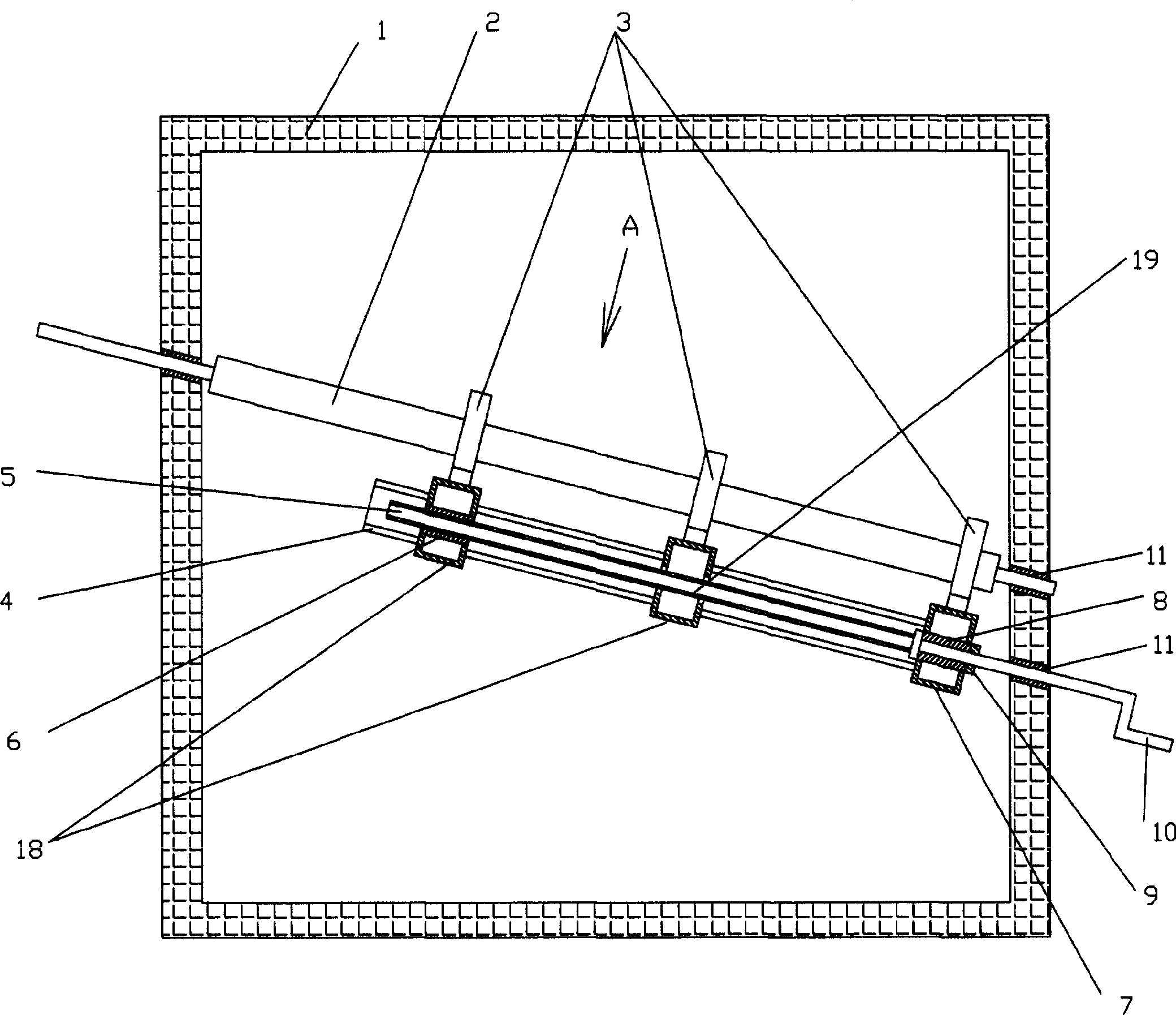 Inclined roller glass toughening furnace