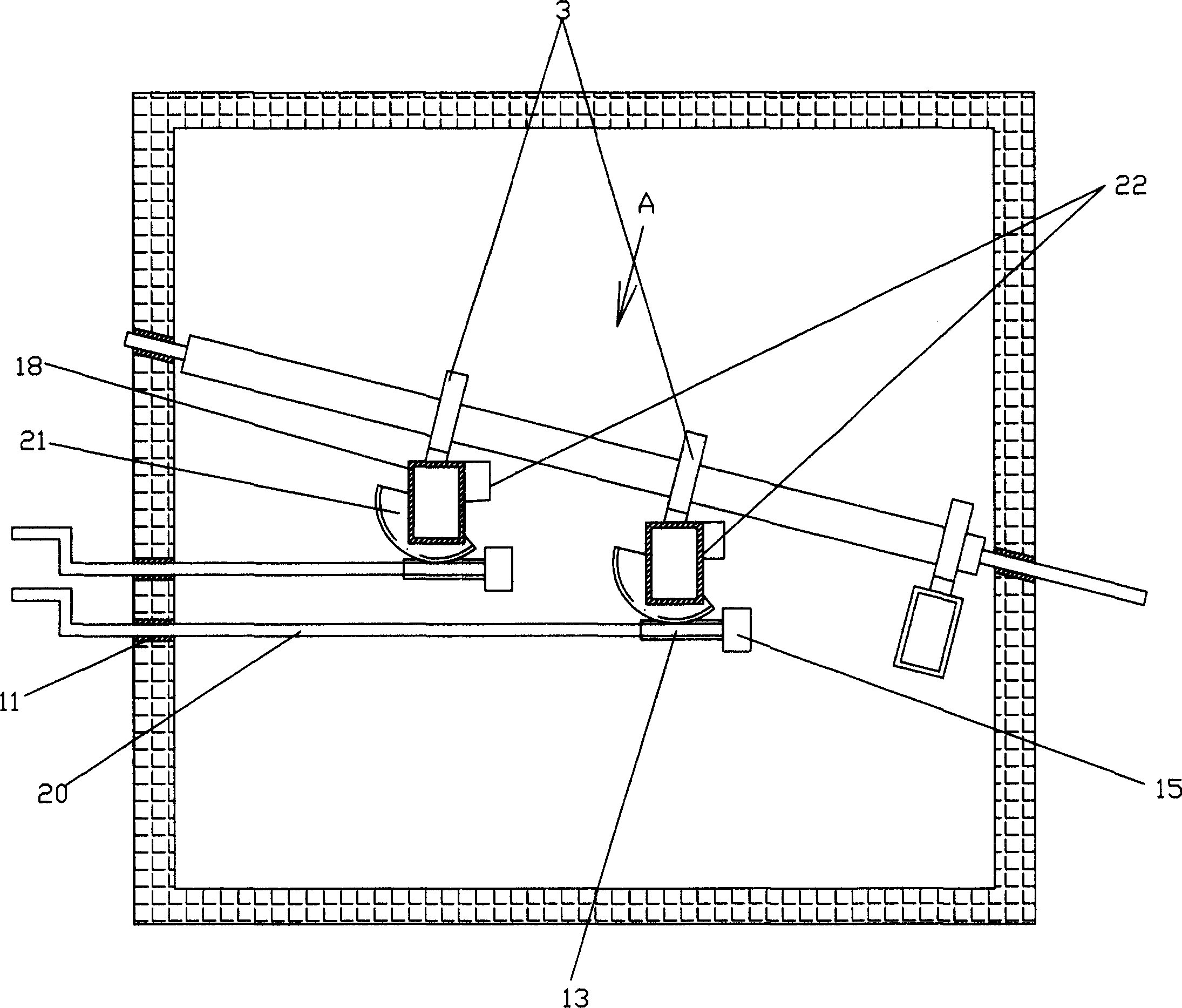 Inclined roller glass toughening furnace