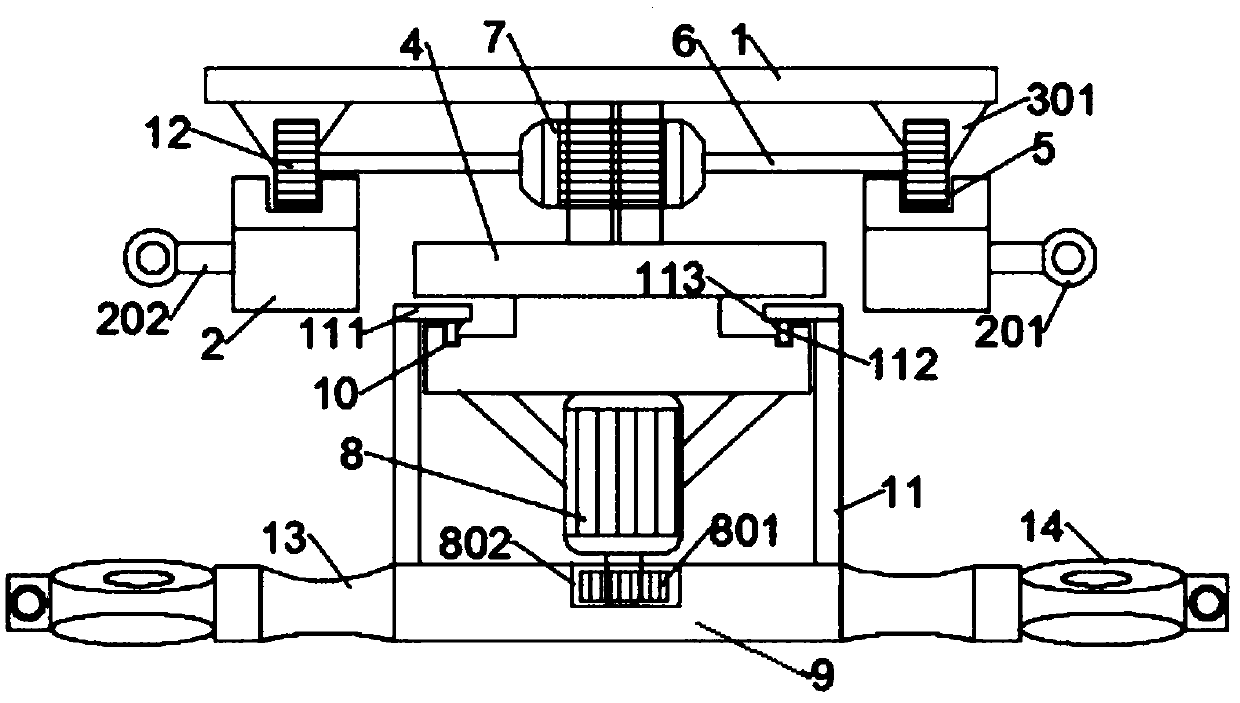 A gluing positioning device for a packaging box gluing machine