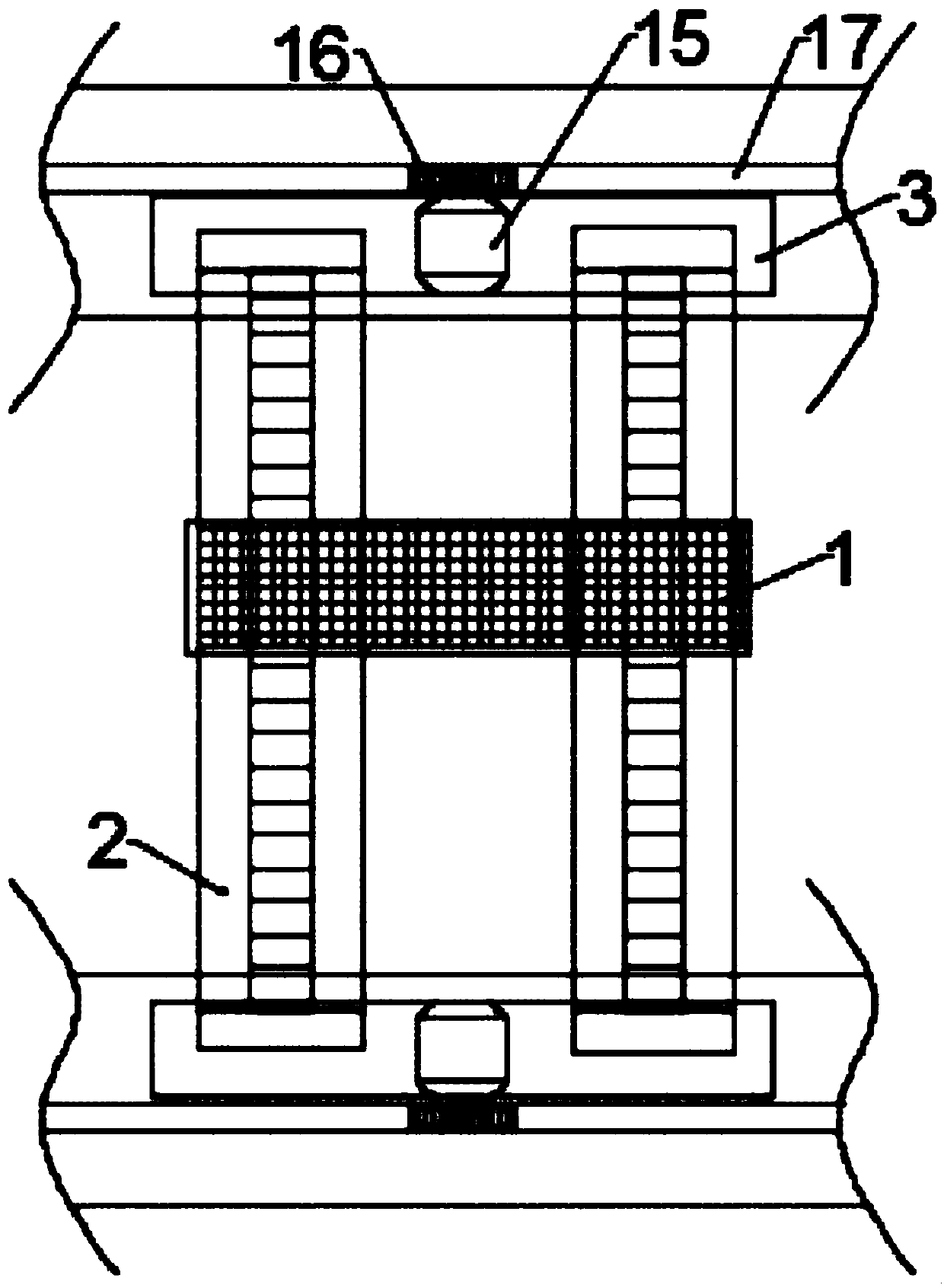 A gluing positioning device for a packaging box gluing machine