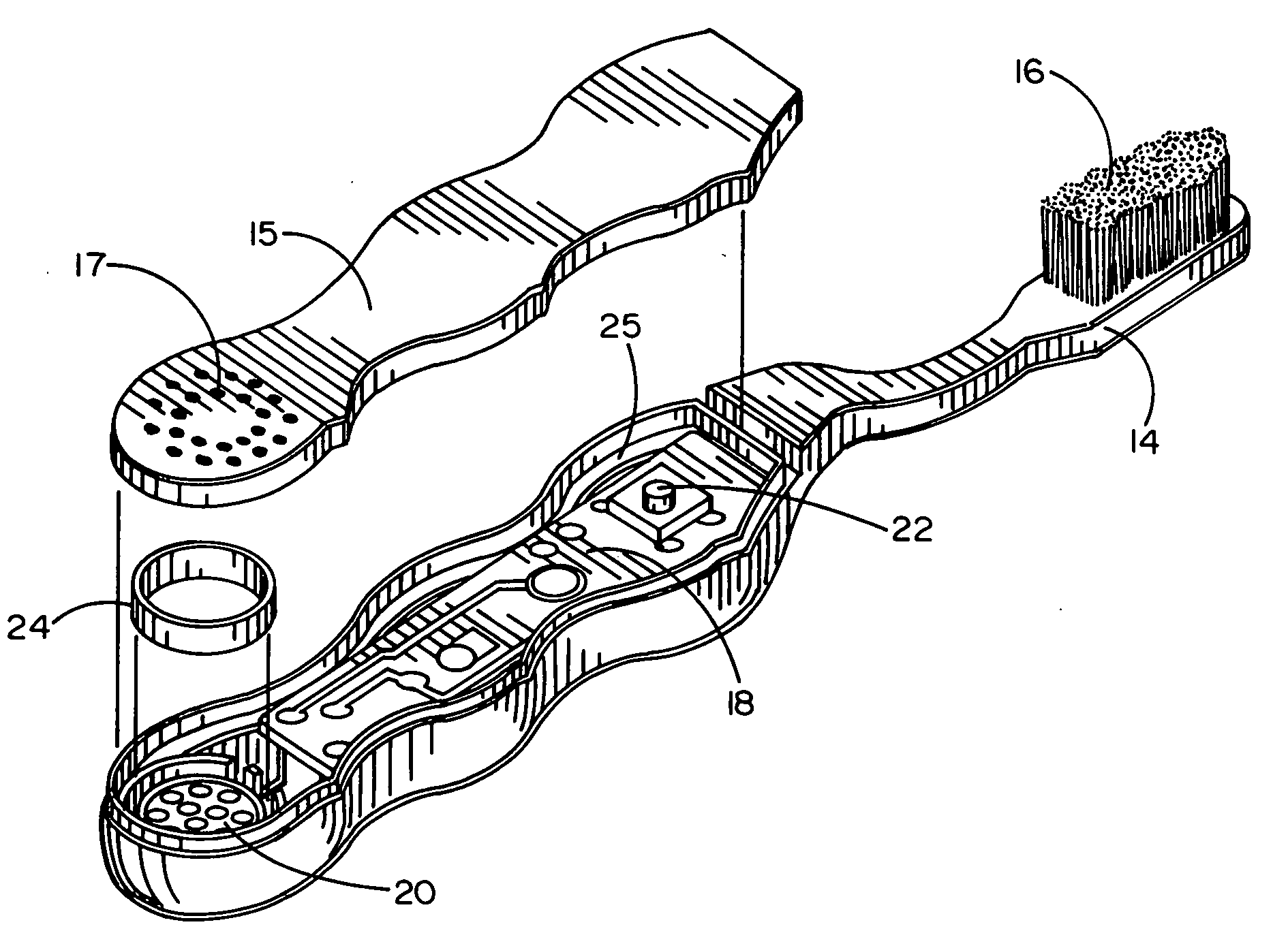 Child's music-playing toothbrush configured for attractive display of graphics and improved sound quality