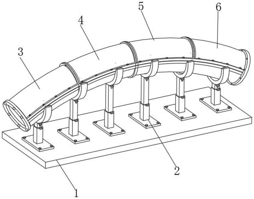 Complex bending and twisting thin plate decoration component based on annular space structure and assembling method thereof