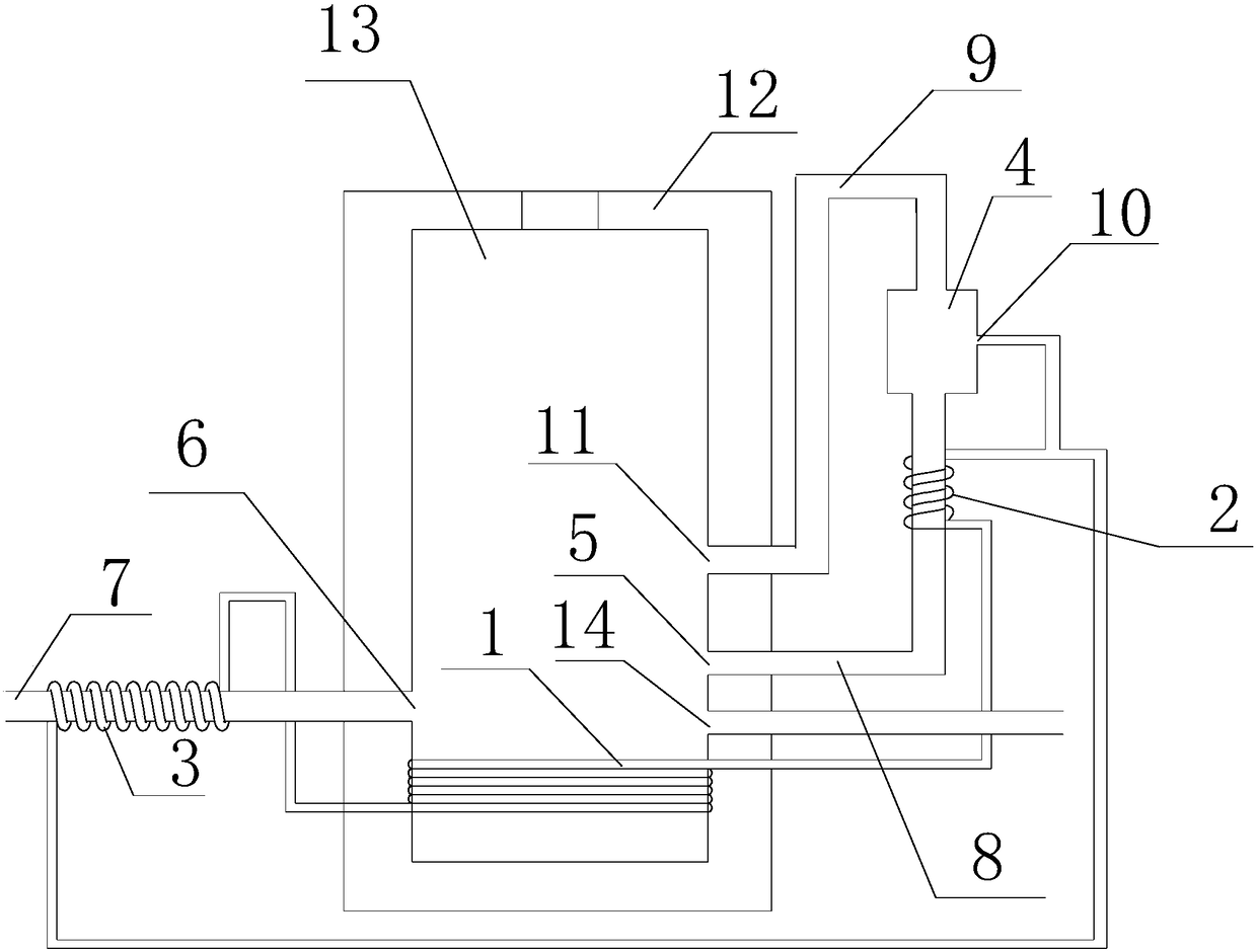 A waste combustion heat energy utilization device