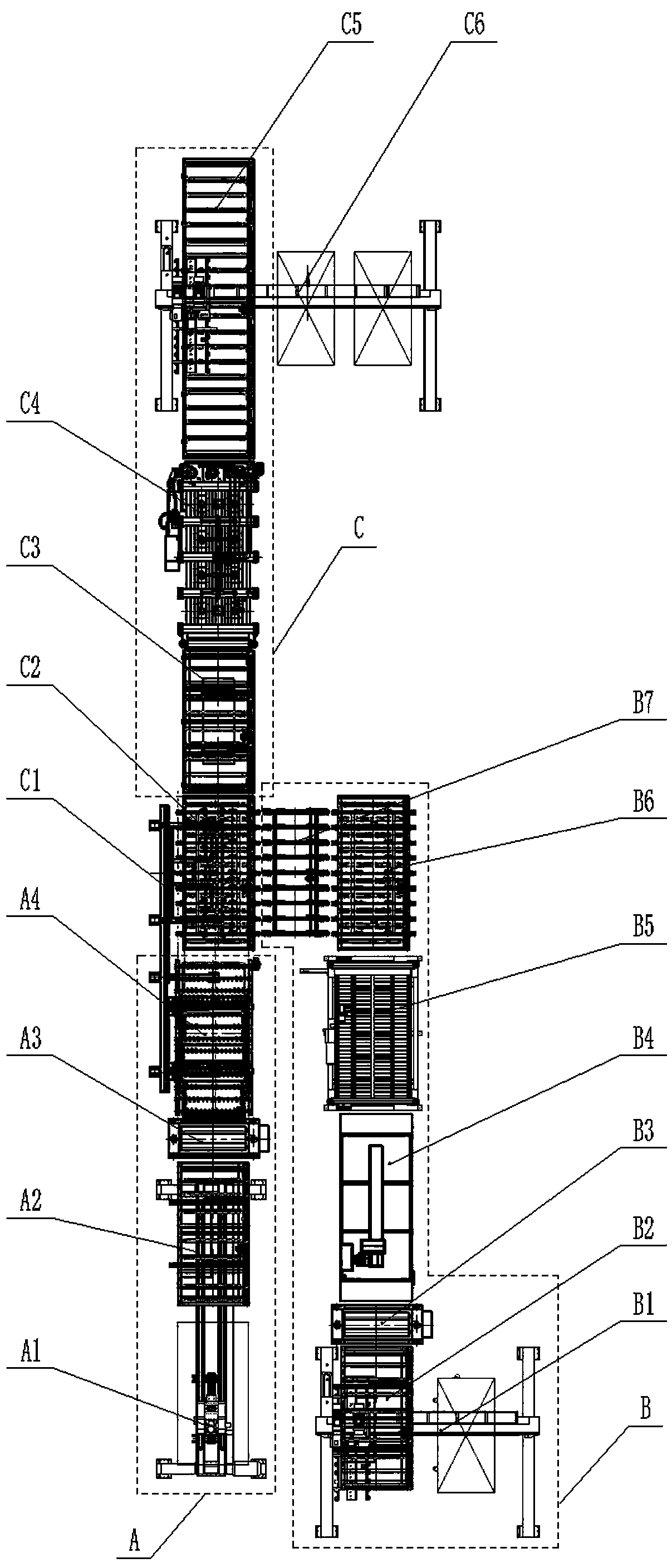 Production line and method for wooden door veneering