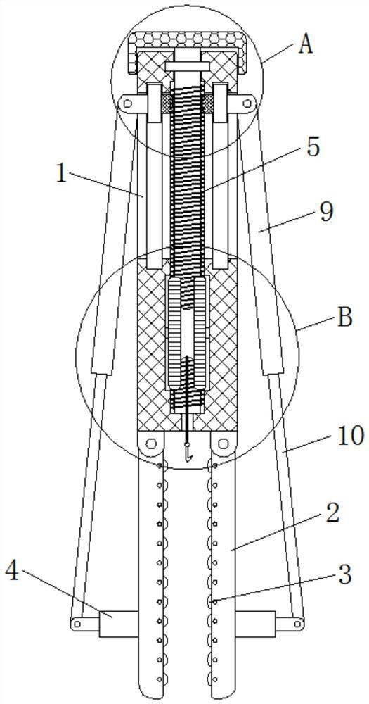 Three-thread sewn cloth thread removing device based on tooth engagement