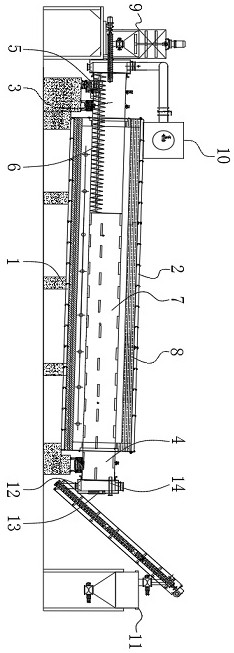 Waste lithium battery pyrolyzing furnace