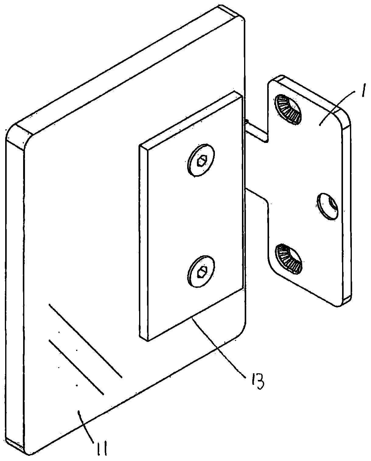 Hinge for glass doors