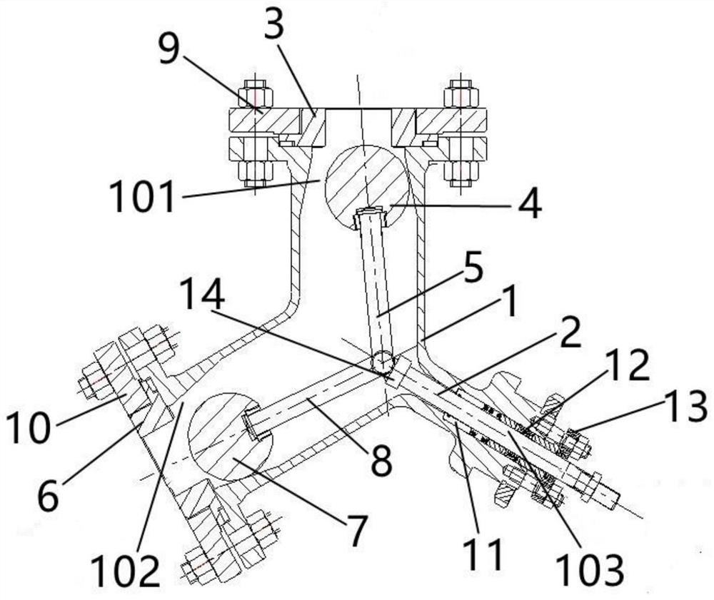 Downward-expanding type emptying valve