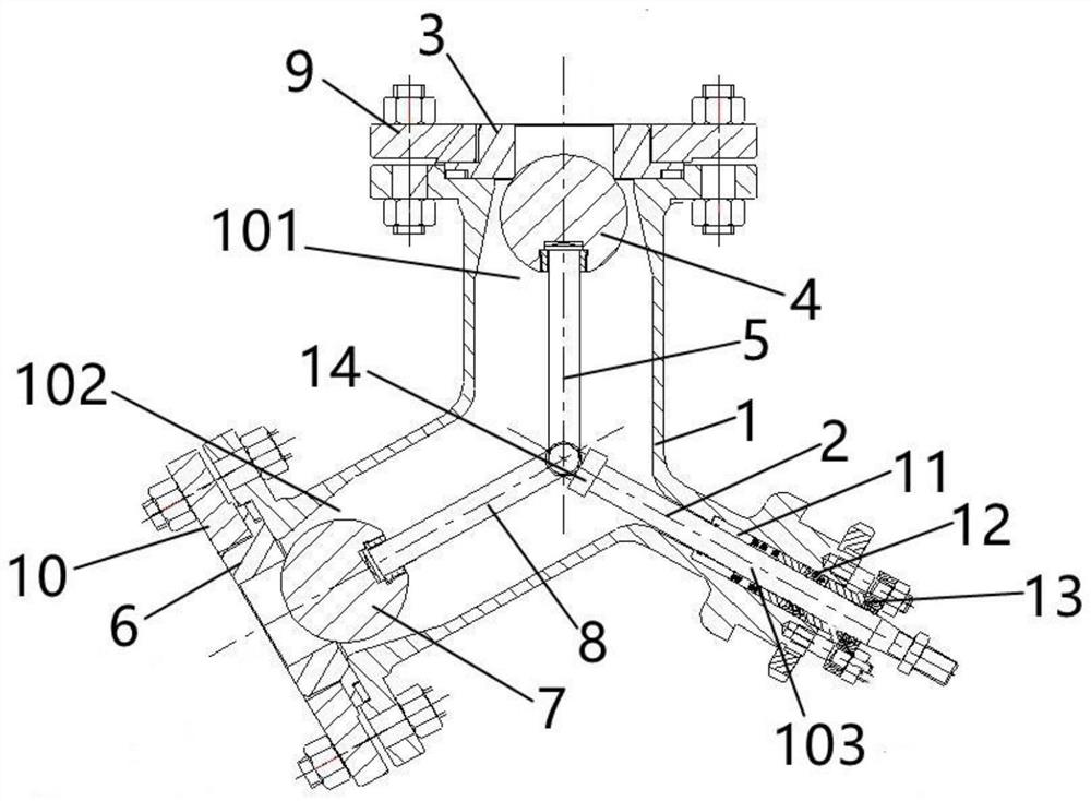 Downward-expanding type emptying valve