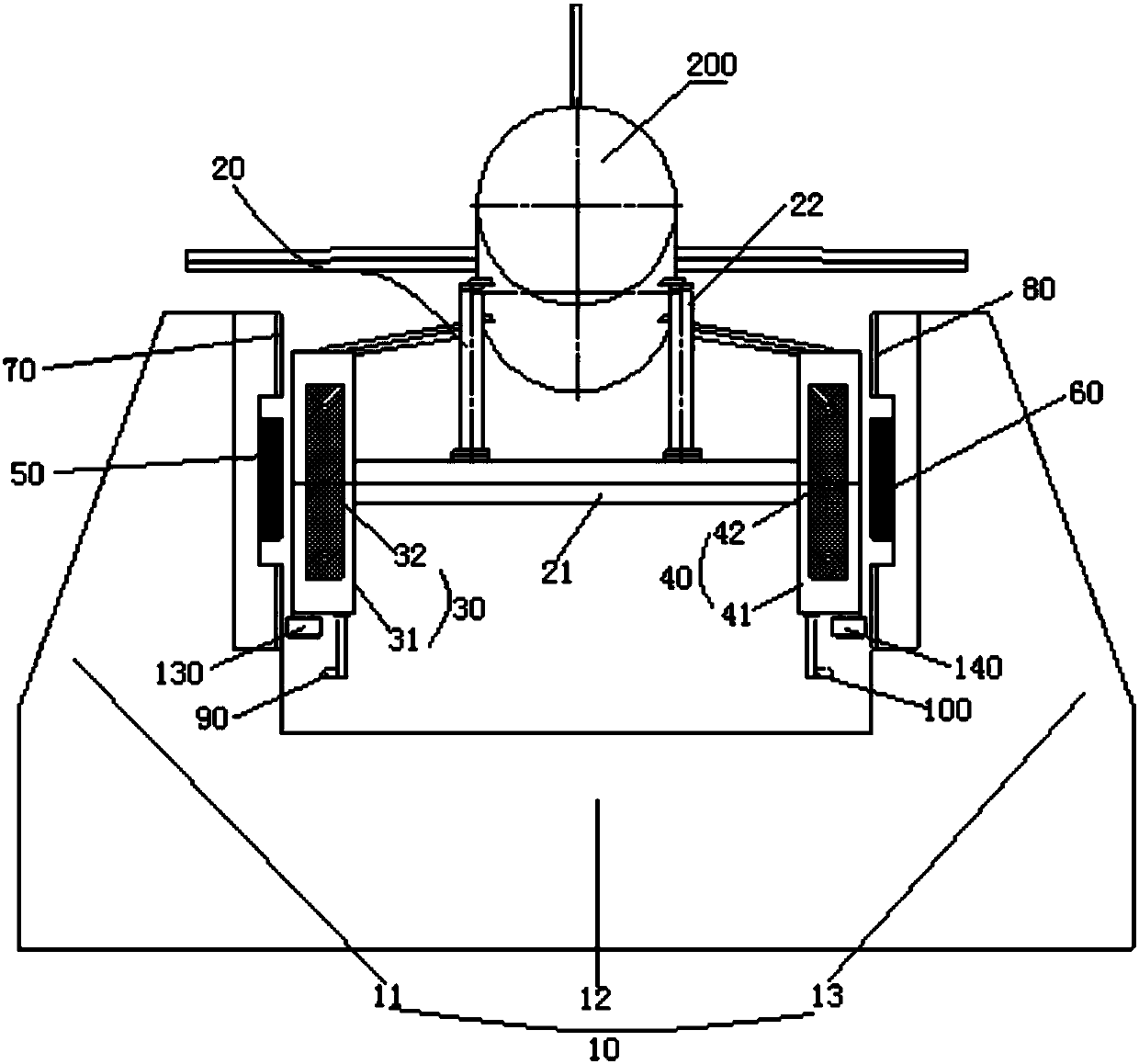 Magnetic suspension electromagnetic propulsion integrated carrier sled vehicle used for accelerating aircrafts