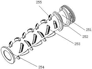 Mixer shaft for kneading and conveying device of a small fresh noodle making and selling machine