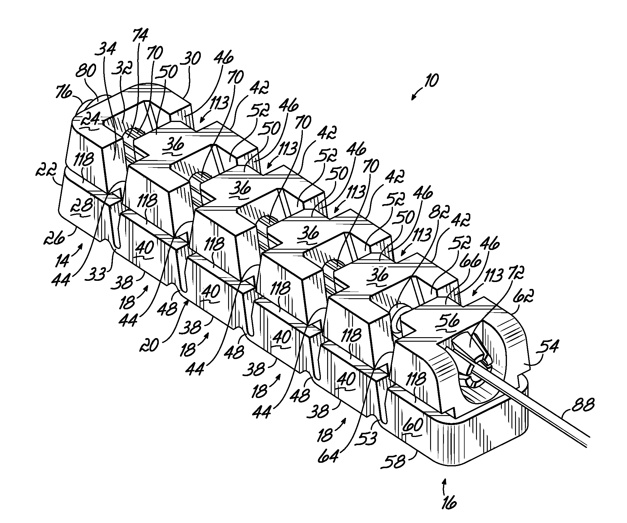 Deployable segmented tlif device