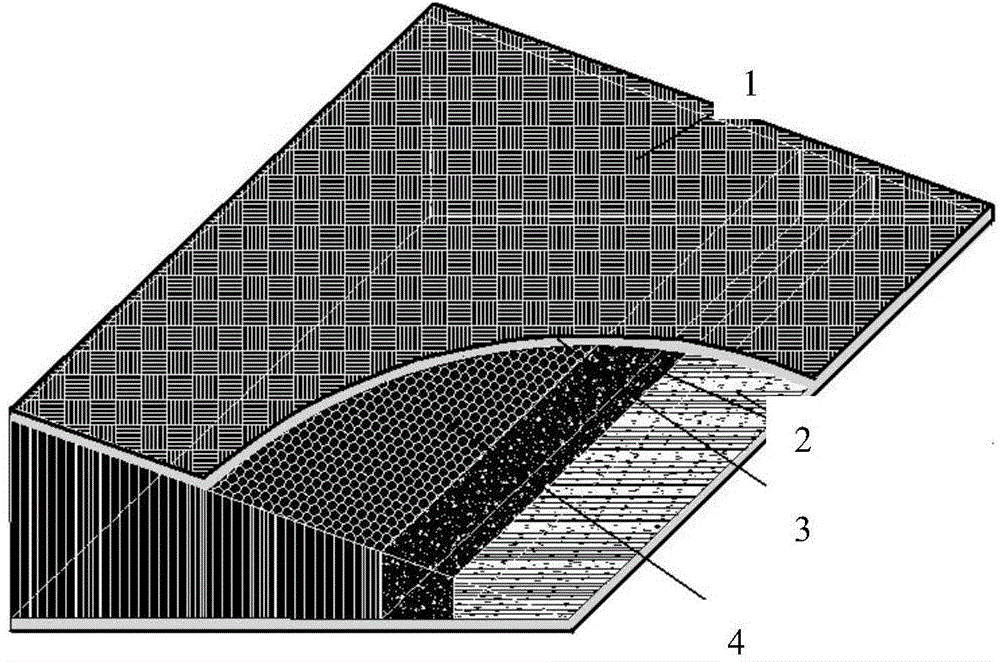 Method for reinforcing surface stability of core of honeycomb-like porous structure by hot film blowing and breaking method