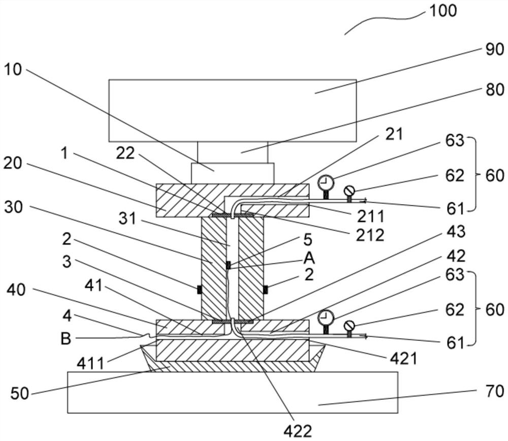 Experimental device for monitoring pore water pressure and transverse permeability based on uniaxial testing machine