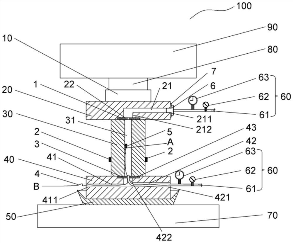 Experimental device for monitoring pore water pressure and transverse permeability based on uniaxial testing machine