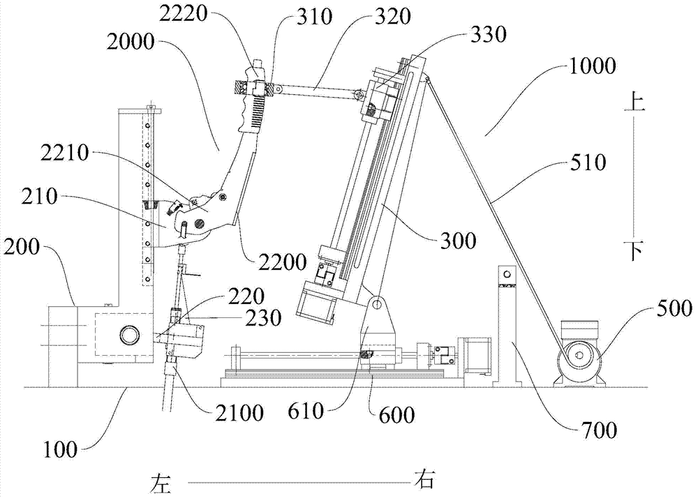 Test device for parking braking mechanism