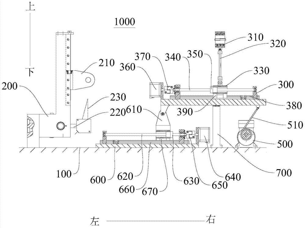 Test device for parking braking mechanism