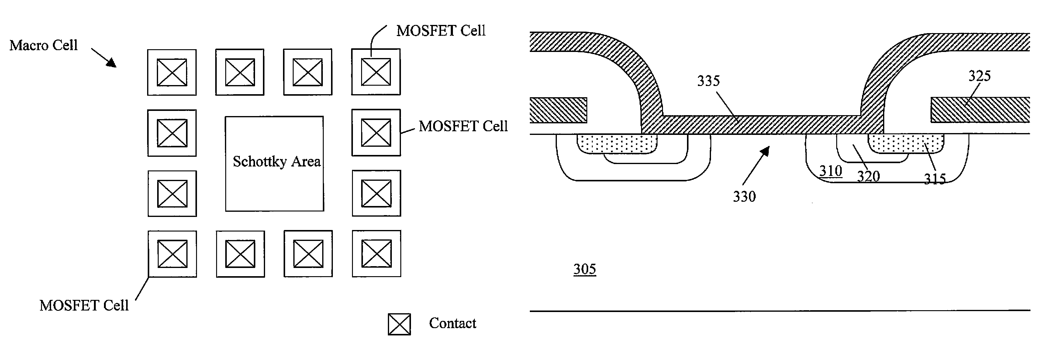 Planar srfet using no additional masks and layout method