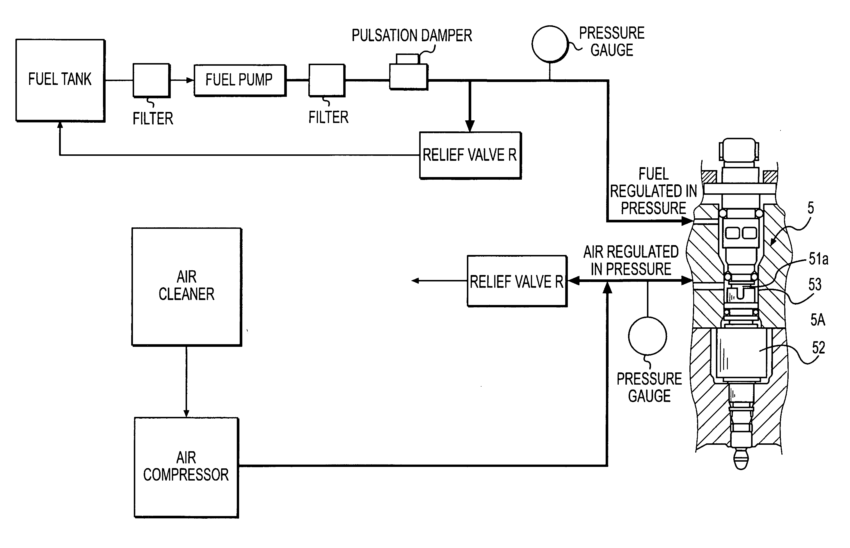 Internal combustion engine with air-fuel mixture injection