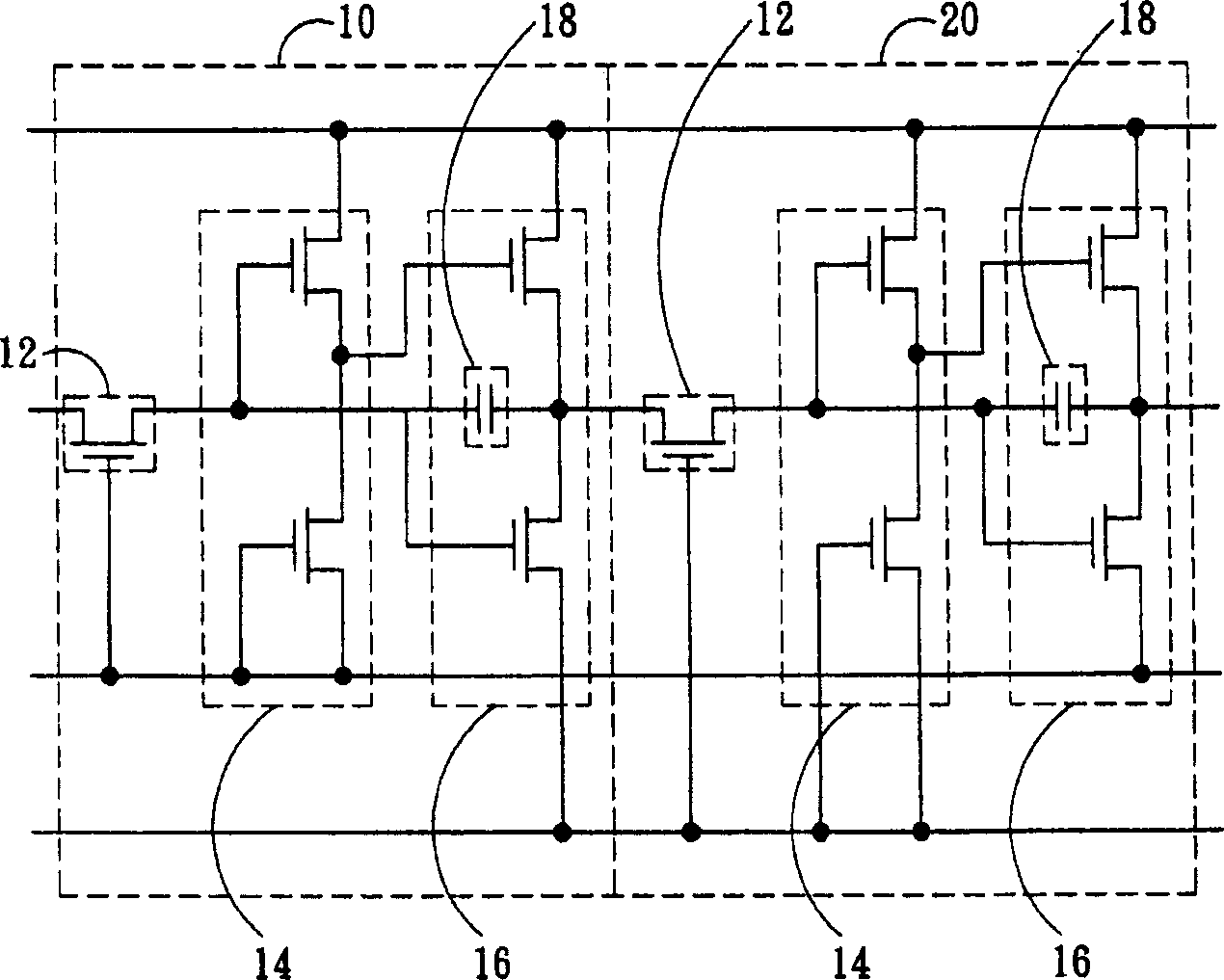 Shift register circuit and display device with the same circuit