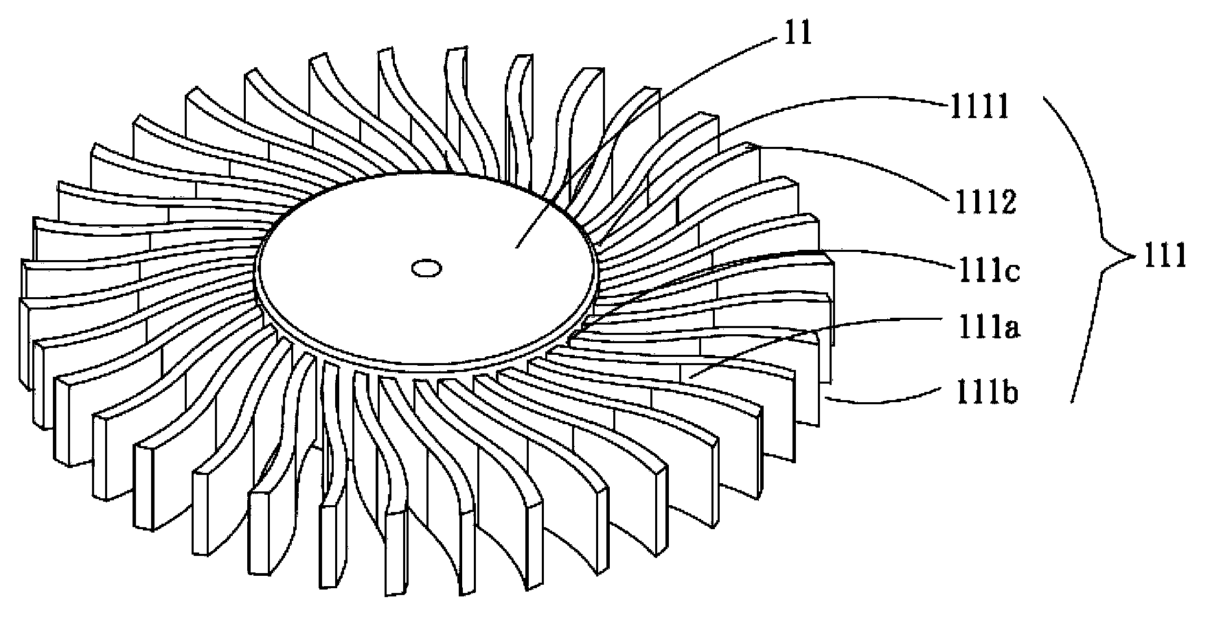 Centrifugal fan blade structure