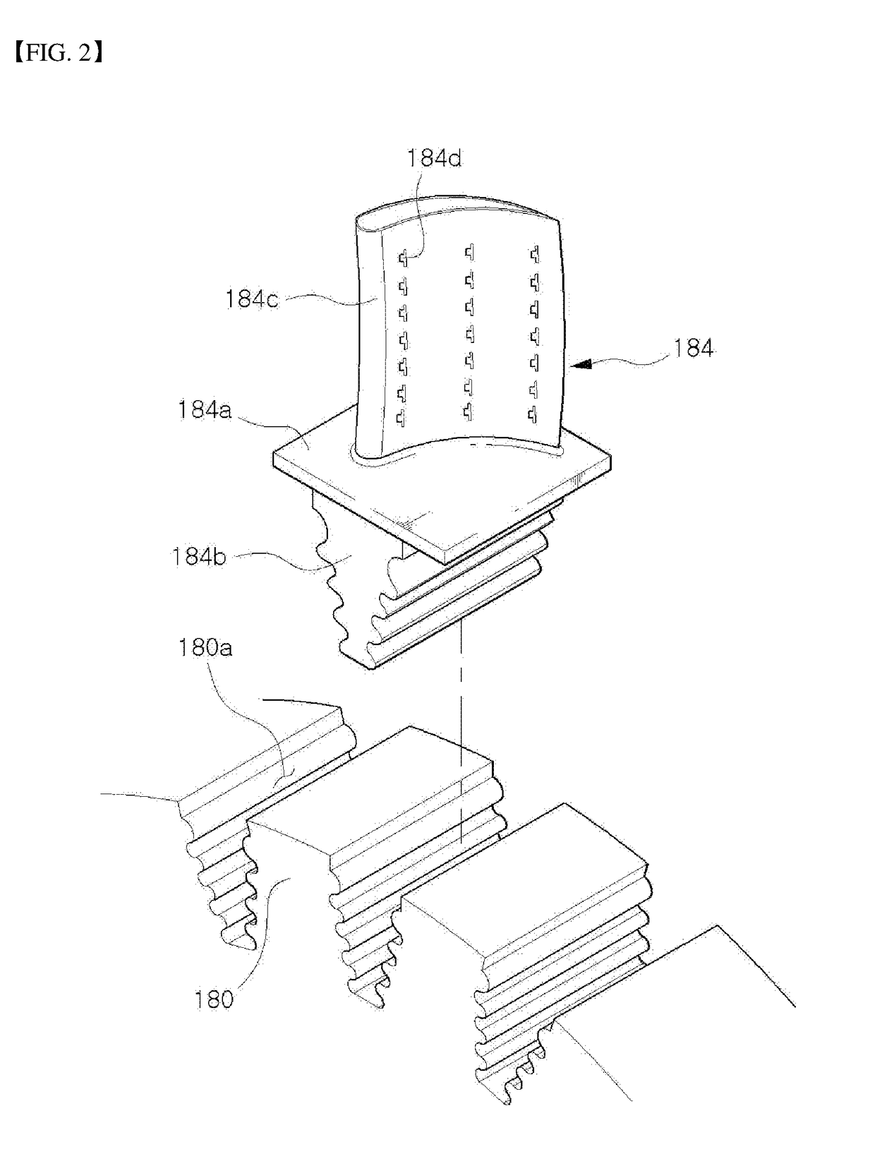 Turbine support structure, turbine and gas turbine using the same