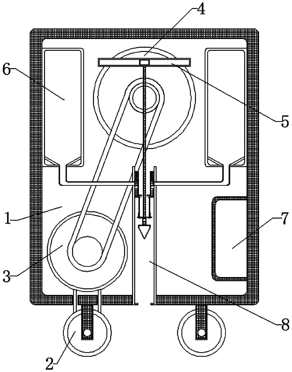 Agricultural device for quantitatively and automatically digging and sowing by using piston movement