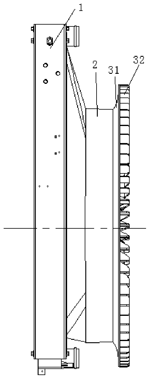 Flow guiding and cooling system comprising fan and flow guiding structure