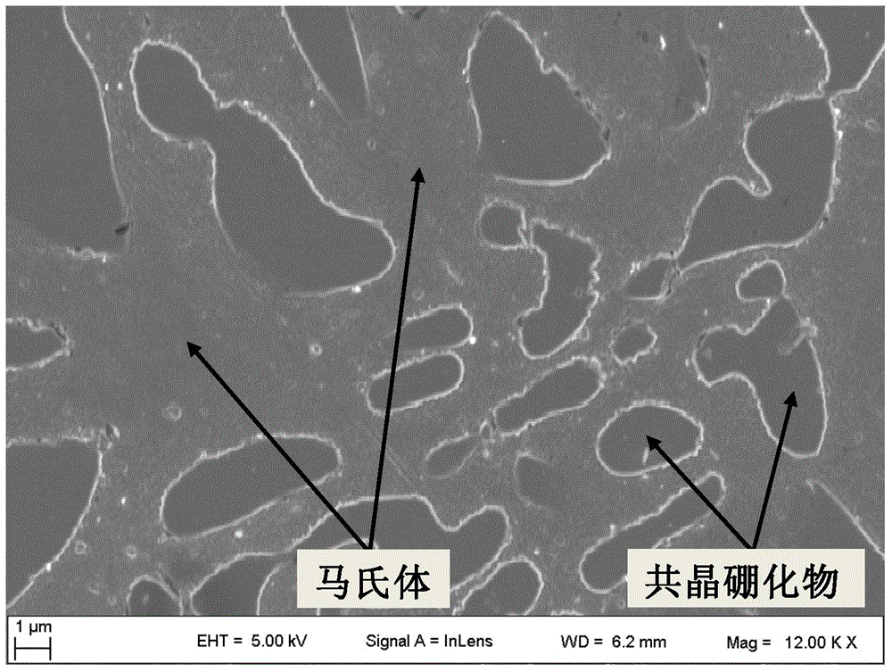 A kind of high-boron iron-based erosion-corrosion resistant alloy and preparation method thereof