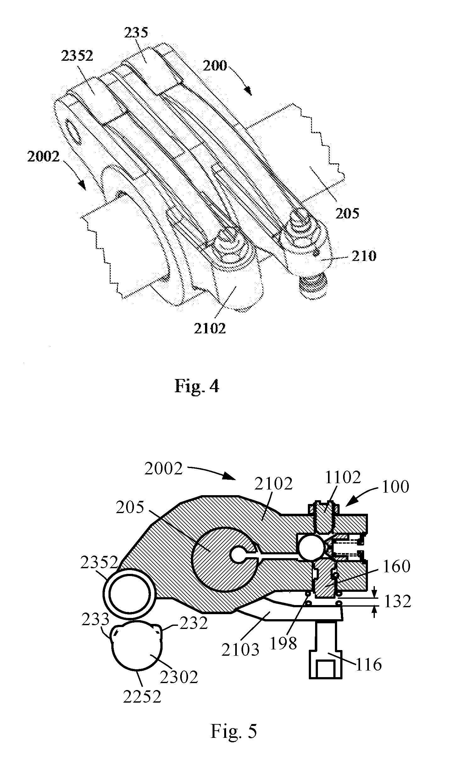 Combined rocker arm apparatus for actuating auxiliary valve of engine