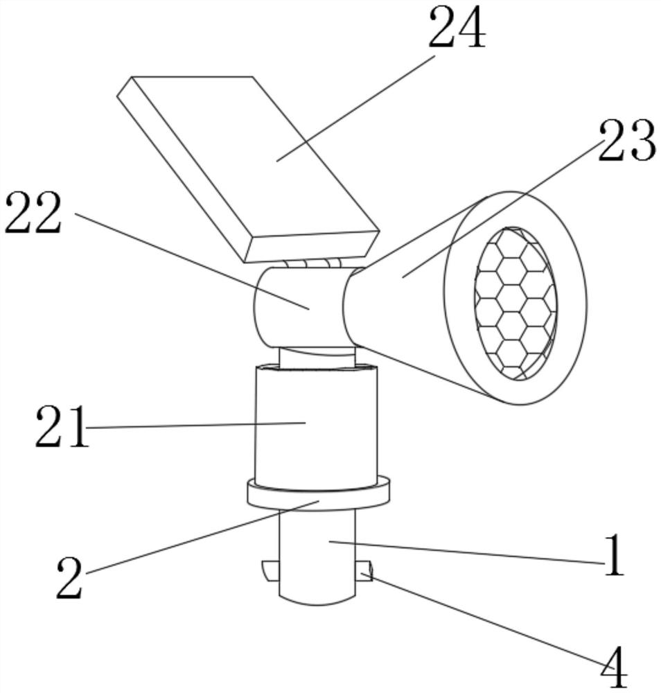 A solar lawn lamp that can be used for irrigation