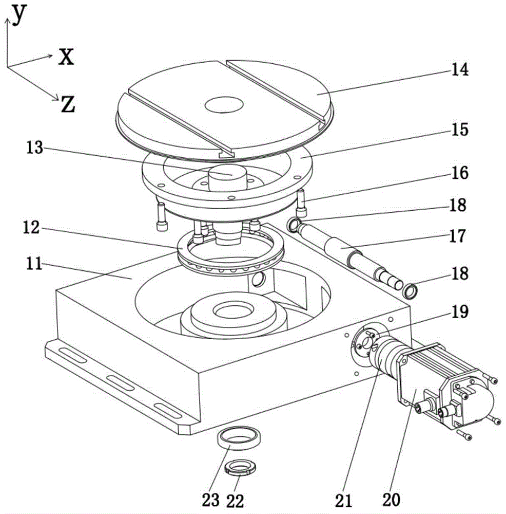 Machine tool electric spindle reliability test bench centering adjustment device