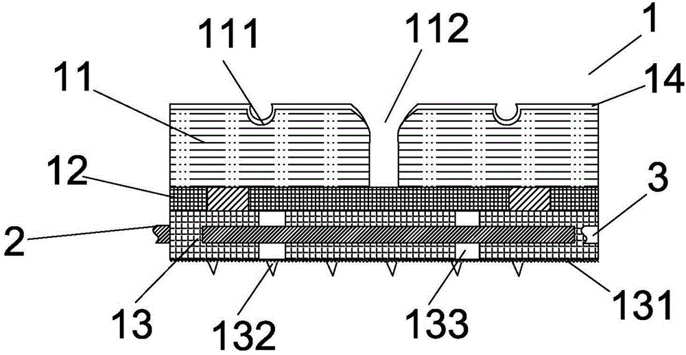 Connecting structure for wear-resistant floor tiles