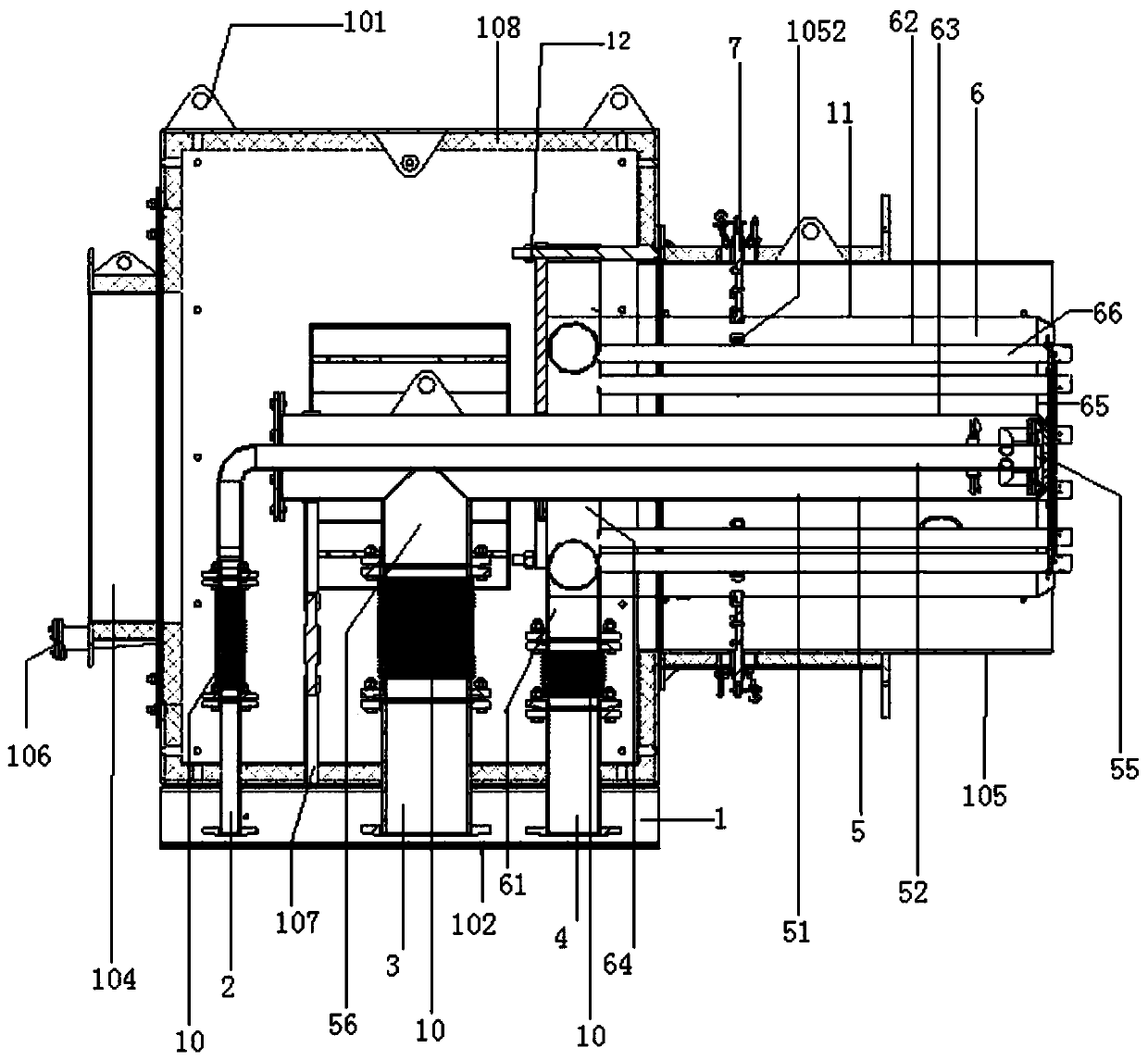 High-temperature tail gas combustion assisting combustion device of gas turbine