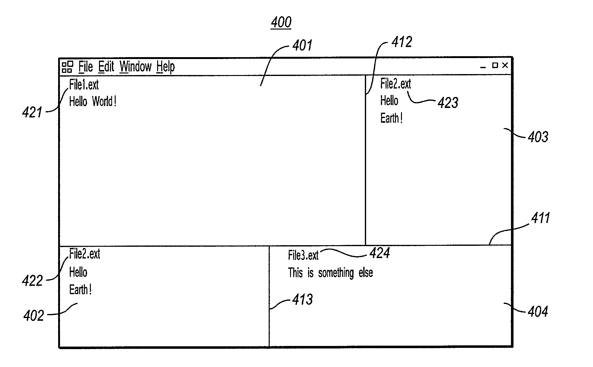 Object picker with window splitter