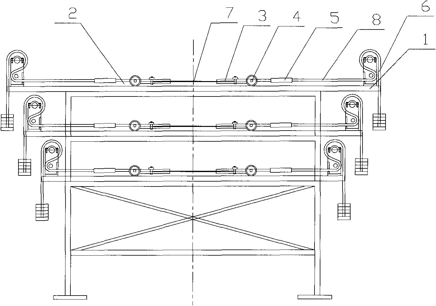 Geosynthetic biaxial tension creep tester