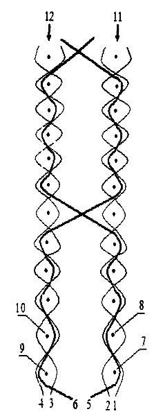 Method for weaving hollow permeable double-layer cloth